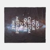 独自の引用文 フリースブランケット (正面(横))