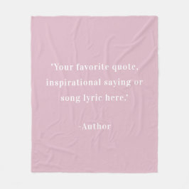 独自の引用文 フリースブランケット