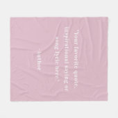 独自の引用文 フリースブランケット (正面(横))