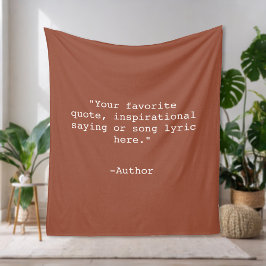 独自の引用文 フリースブランケット