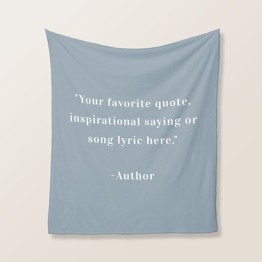 独自の引用文 フリースブランケット