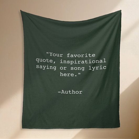 独自の引用文 フリースブランケット