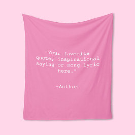 独自の引用文 フリースブランケット