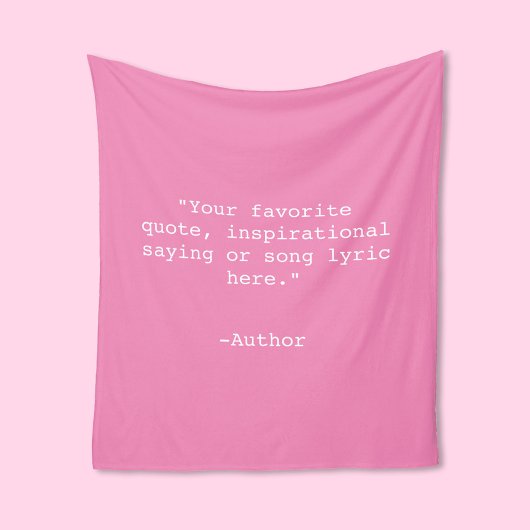 独自の引用文 フリースブランケット