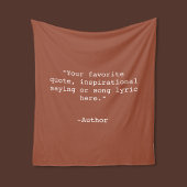 独自の引用文 フリースブランケット