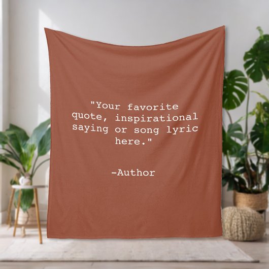 独自の引用文 フリースブランケット