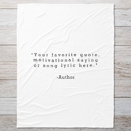 独自の引用文 フリースブランケット