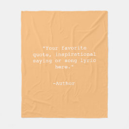 独自の引用文 フリースブランケット