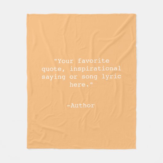 独自の引用文 フリースブランケット (正面)