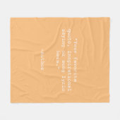 独自の引用文 フリースブランケット (正面(横))