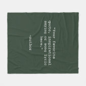 独自の引用文 フリースブランケット (正面(横))