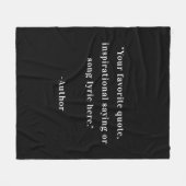 独自の引用文 フリースブランケット (正面(横))