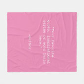 独自の引用文 フリースブランケット (正面(横))