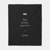 独自の引用文 フリースブランケット (正面)