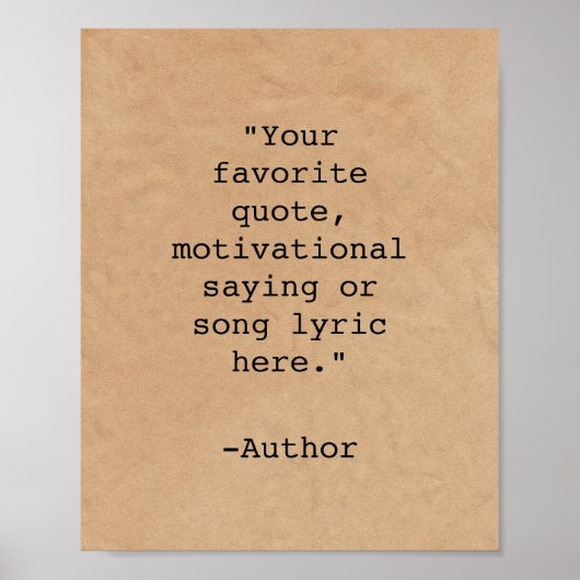 独自の引用文 ポスター (正面)