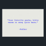 独自の引用文 ポスター<br><div class="desc">独自の引用文ポスタカスタムーのウォールアートを作成する。ミニマルなタイプライタータイポグラフィを搭載。</div>