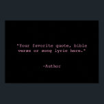 独自の引用文 ポスター<br><div class="desc">独自の引用文ポスタカスタムーのウォールアートを作成する。ミニマルなタイプライタータイポグラフィを搭載。</div>