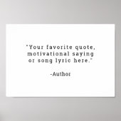 独自の引用文 ポスター (正面)