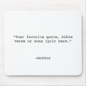 独自の引用文 マウスパッド (正面)