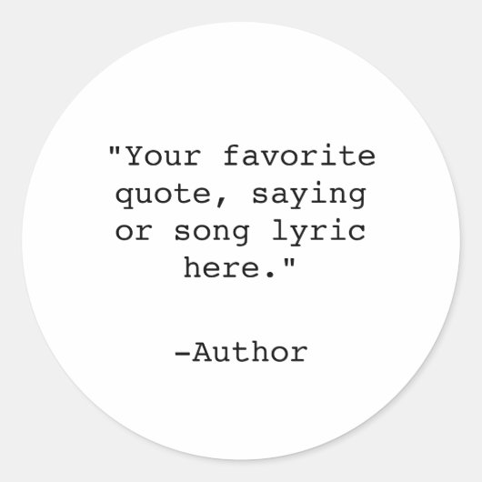 独自の引用文 ラウンドシール (正面)