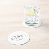 独自の引用文 ラウンドペーパーコースター (インサイチュ)