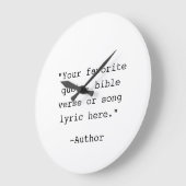 独自の引用文 ラージ壁時計 (傾斜)