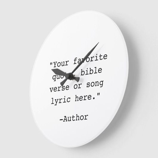 独自の引用文 ラージ壁時計 (傾斜)