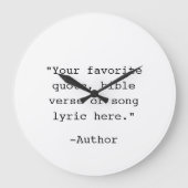 独自の引用文 ラージ壁時計 (正面)