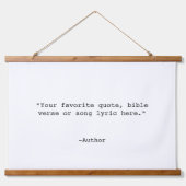 独自の引用文 吊り下げ型タペストリー (正面)