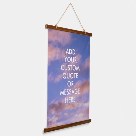 独自の引用文 吊り下げ型タペストリー (傾斜あり)