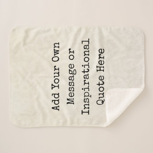 独自の引用文、名前、歌詞を作成 シェルパブランケット (正面(横))