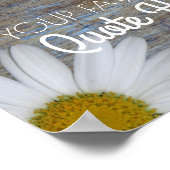 独自の引用文 |国素朴デイジー標識 ポスター (角)