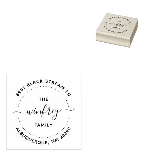 独自の循環カスタム差出人住所の作成 ラバースタンプ (押印)