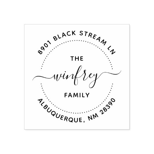 独自の循環カスタム差出人住所の作成 ラバースタンプ (インプリント)