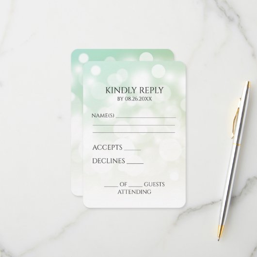 独自の微妙な《写真》ぼけ味背景の作成 出欠カード (正面/裏面インサイチュ)