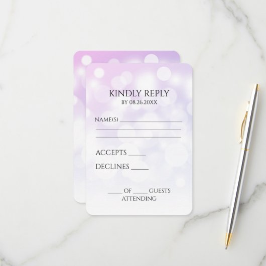 独自の微妙な《写真》ぼけ味背景の作成 出欠カード (正面/裏面インサイチュ)