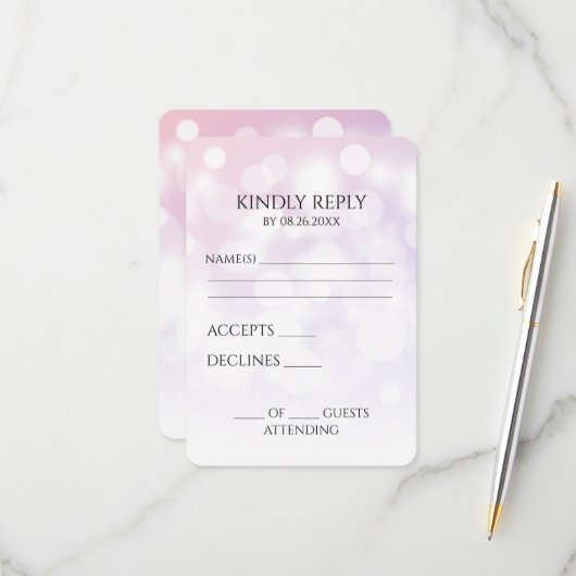 独自の微妙な《写真》ぼけ味背景の作成 出欠カード (正面/裏面インサイチュ)