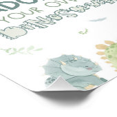 独自の恐竜の誕生日標識を採用 フォトプリント (角)