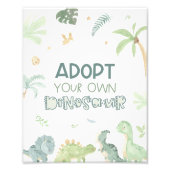 独自の恐竜の誕生日標識を採用 フォトプリント (正面)