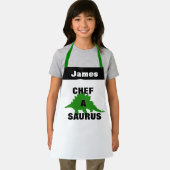 独自の恐竜カスタムデザイン青少年を作成 エプロン (インサイチュ)