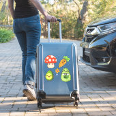 独自の愛らしいかわいいのおもしろい作成 シール (スーツケースインサイチュ)