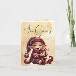 独自の愛らしいヴィンテージクリスマス格言の作成 シーズンカード