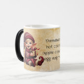 独自の愛らしいヴィンテージクリスマス格言の作成 モーフィングマグカップ (正面左)