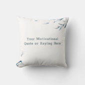 独自の感動的引用文水色を作成 クッション (正面)
