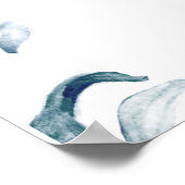 独自の感動的引用文水色を作成 ポスター (角)