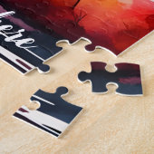 独自の感動的引用文、さくらんぼツリーの作成 ジグソーパズル (側面)