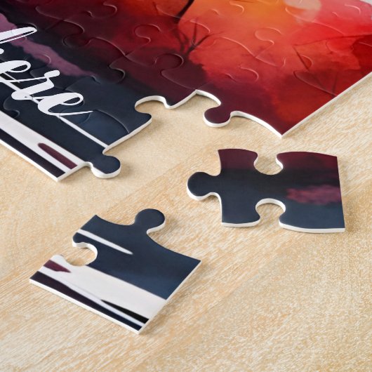 独自の感動的引用文、さくらんぼツリーの作成 ジグソーパズル (側面)