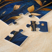 独自の感動的引用文、青フローラの作成 ジグソーパズル (側面)