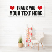 独自の感謝状バナーの作成ハート 横断幕 (インサイチュ)