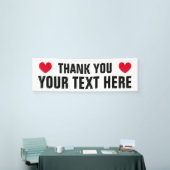 独自の感謝状バナーの作成ハート 横断幕 (トレードショー)